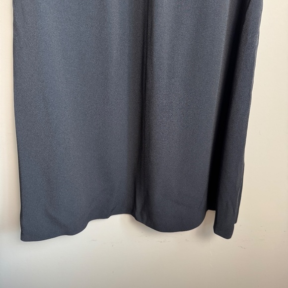 Hugo Boss 1/2 Sleeve Women's Cocktail Shift Midi Dress Black Size 12 Lined Zip - Picture 4 of 16